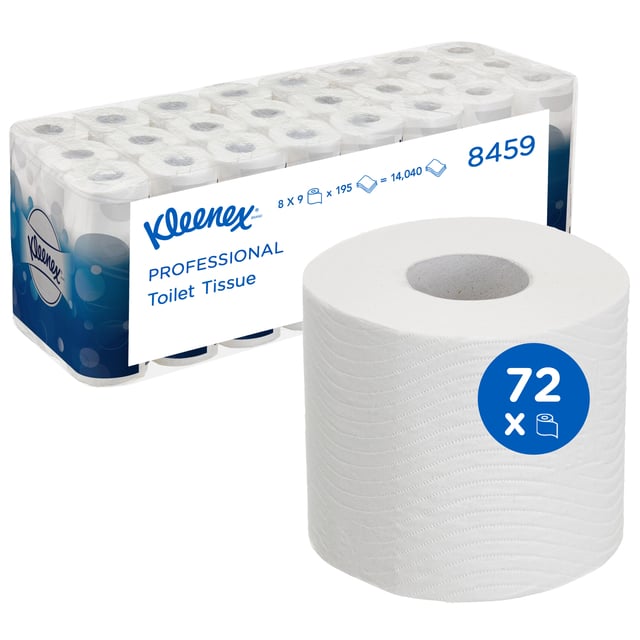 Toiletpapier Kleenex 3-laags 195vel wit 8459 afbeelding