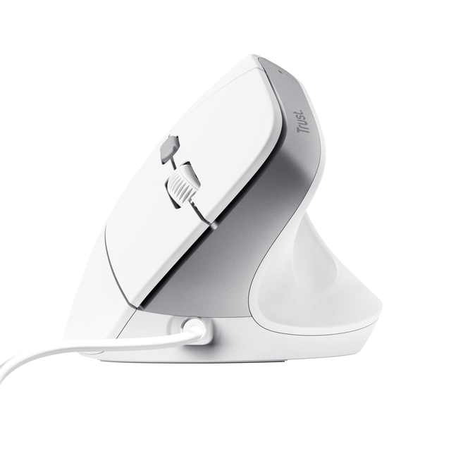Muis Trust ergonomisch BAYO II wit afbeelding
