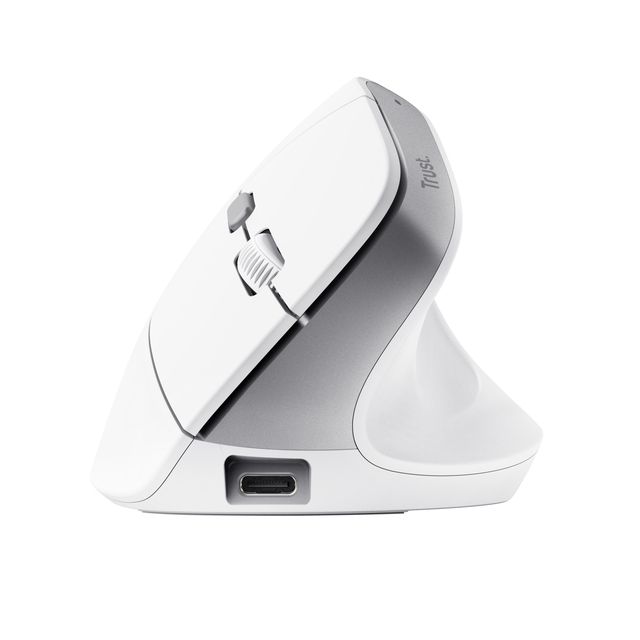 Muis Trust ergonomisch BAYO II draadloos wit afbeelding