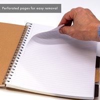 Projectboek Pukka Pad Kraft A4 lijn 5-tabs 200 pagina's 80gr-1