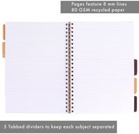 Projectboek Pukka Pad Kraft A4 lijn 5-tabs 200 pagina's 80gr-4