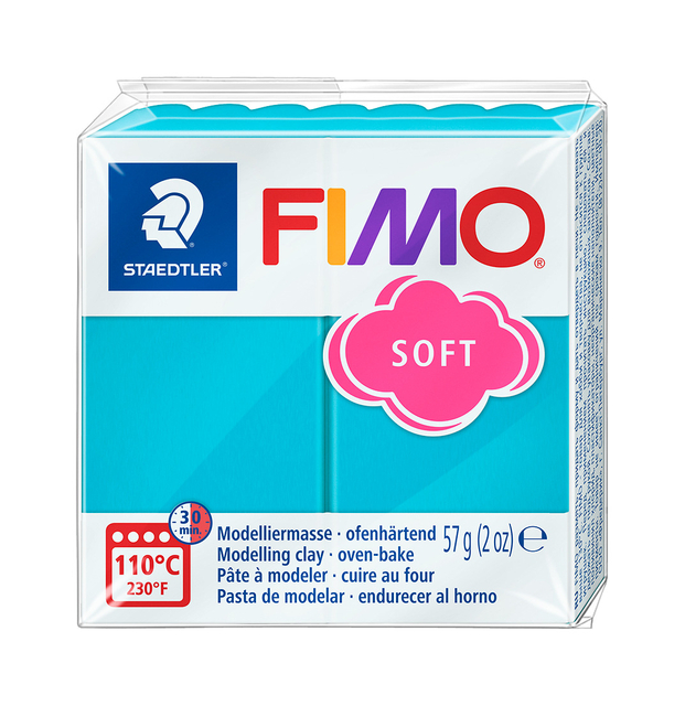 Boetseerklei Fimo soft 57 gram pepermunt afbeelding