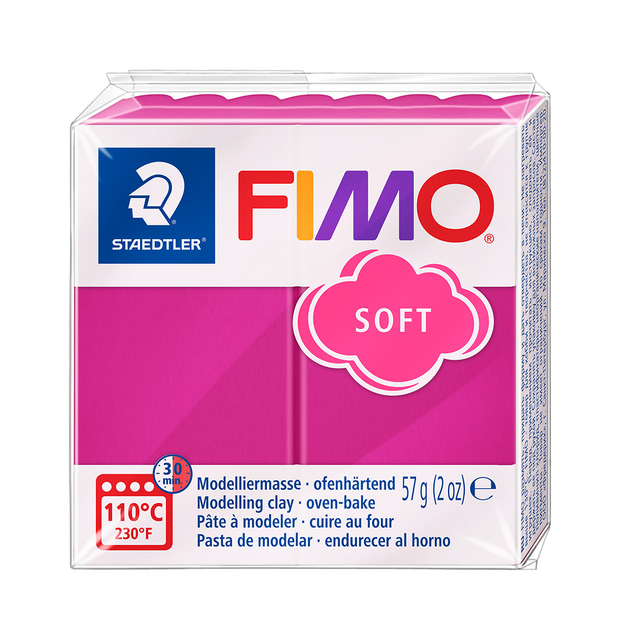 Boetseerklei Fimo soft 57 gram framboos afbeelding