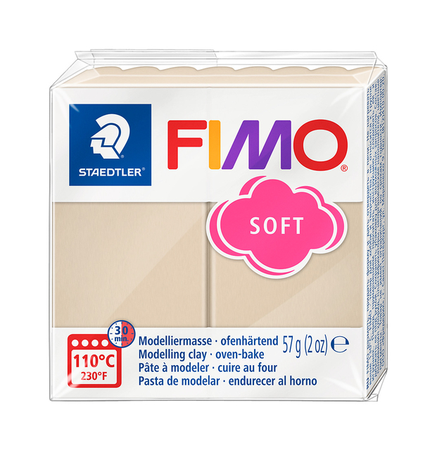 Boetseerklei Fimo soft 57 gram sahara afbeelding