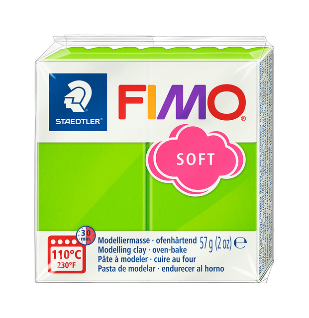 Boetseerklei Fimo soft 57 gram appelgroen afbeelding
