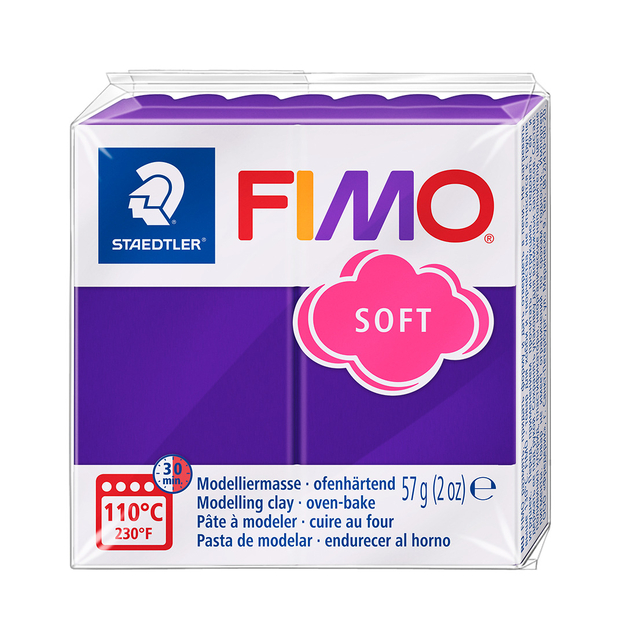 Boetseerklei Fimo soft 57 gram pruim afbeelding