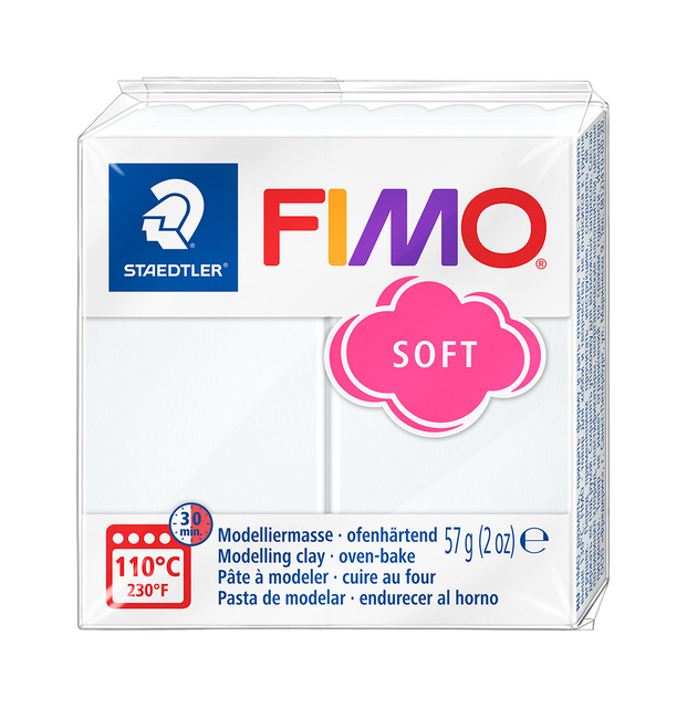 Boetseerklei Fimo soft 57 gram wit afbeelding