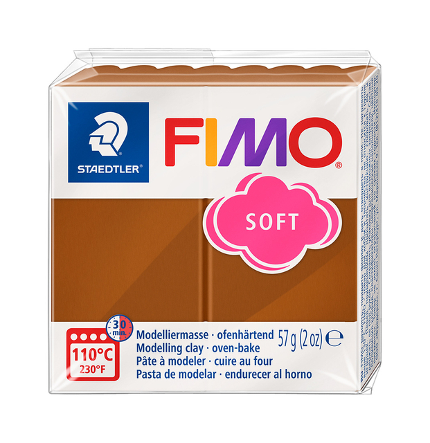 Boetseerklei Fimo soft 57 gram caramel afbeelding