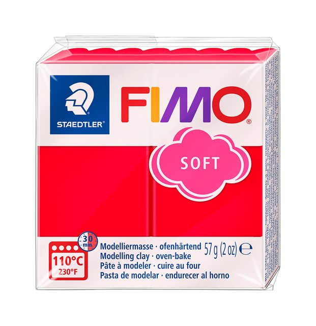 Boetseerklei Fimo soft 57 gram Indisch rood afbeelding