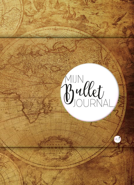 Mijn Bullet Journal wereldkaart dots 240 pagina&apos;s afbeelding