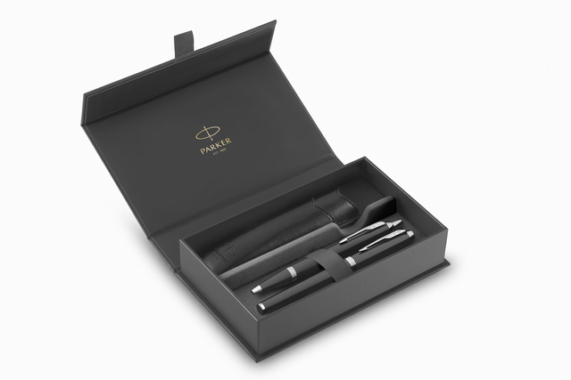 Balpen en vulpen Parker IM met etui black CT medium 3 stuks afbeelding