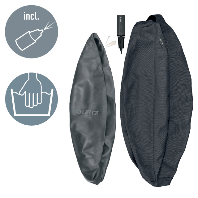 Actieve zitbal Leitz Ergo 55cm anti-rol donkergrijs — Foto 2 van 2