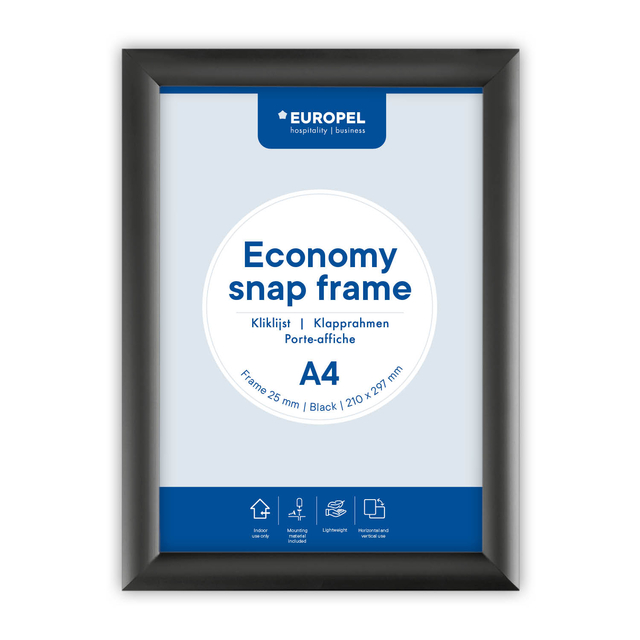 Kliklijst Europel Economy A4 zwart afbeelding