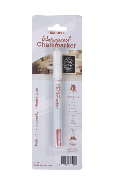 Krijtstift Europel watervast 1-3mm wit blister 1 stuk afbeelding