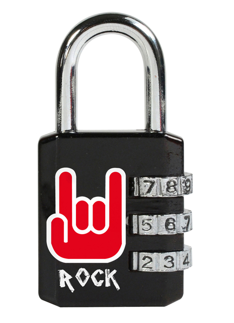 Hangslot Masterlock 3-cijfer combinatie 30mm rock patroon afbeelding