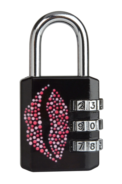Hangslot Masterlock 3-cijfer combinatie 30mm kus patroon afbeelding
