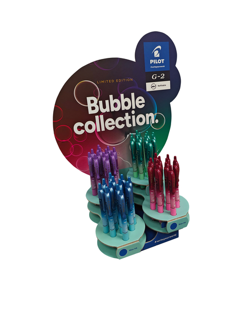 Gelschrijver PILOT G-2 Bubble assorti medium blauwschrijvend afbeelding