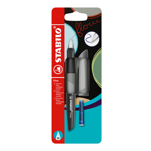 Vulpen STABILO Flow medium grijs blister à 1 stuk afbeelding