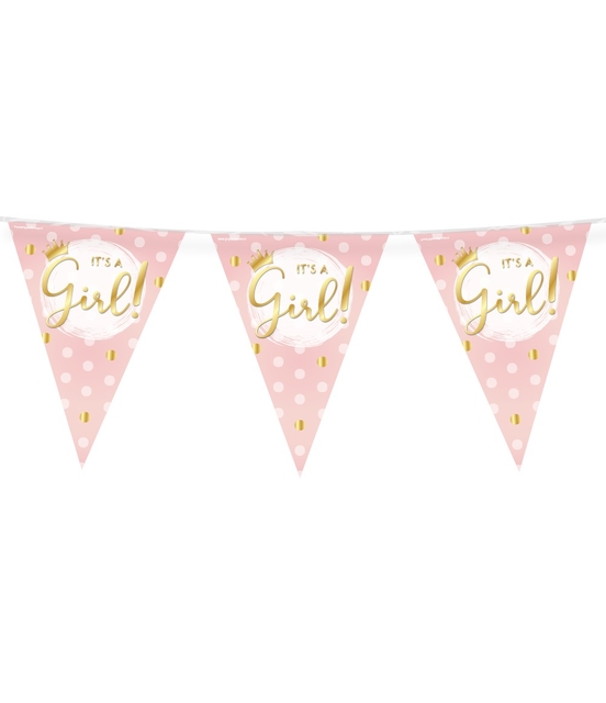 Party Flags foil It&apos;s a girl! afbeelding