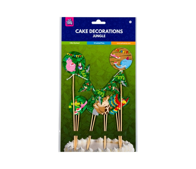 Cake decoratie Jungle 9 stuks — Foto 2 van 2