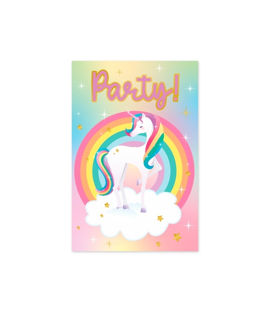 Uitnodigingskaarten Unicorn afbeelding