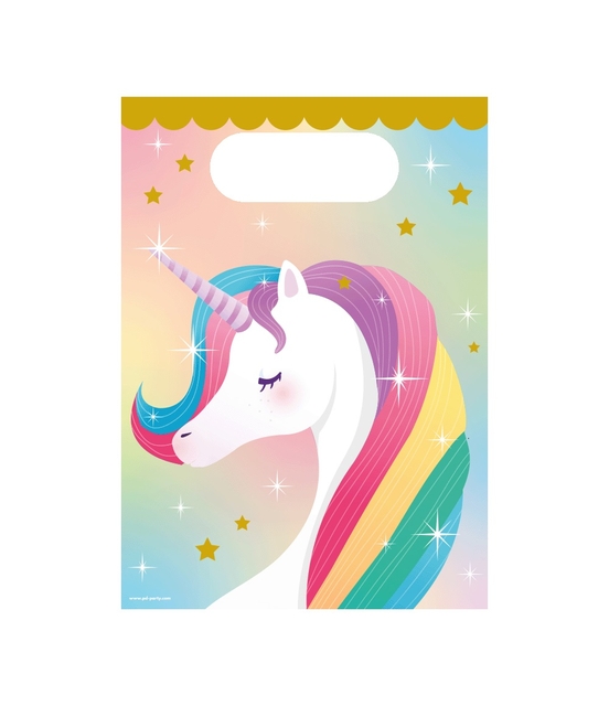 Cadeau tasjes Unicorn papier 23x16,5cm 6 stuks afbeelding