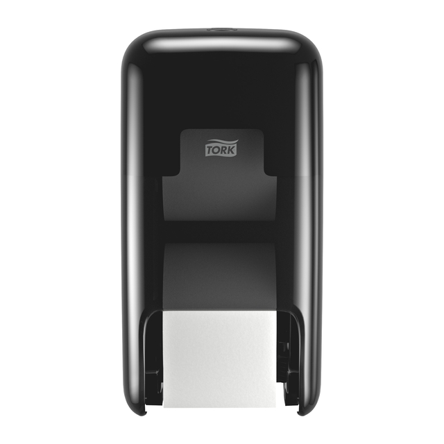 Toiletpapierdispenser Tork T7 Elevation OptiServe Coreless medium verticaal duo zwart 558042 afbeelding
