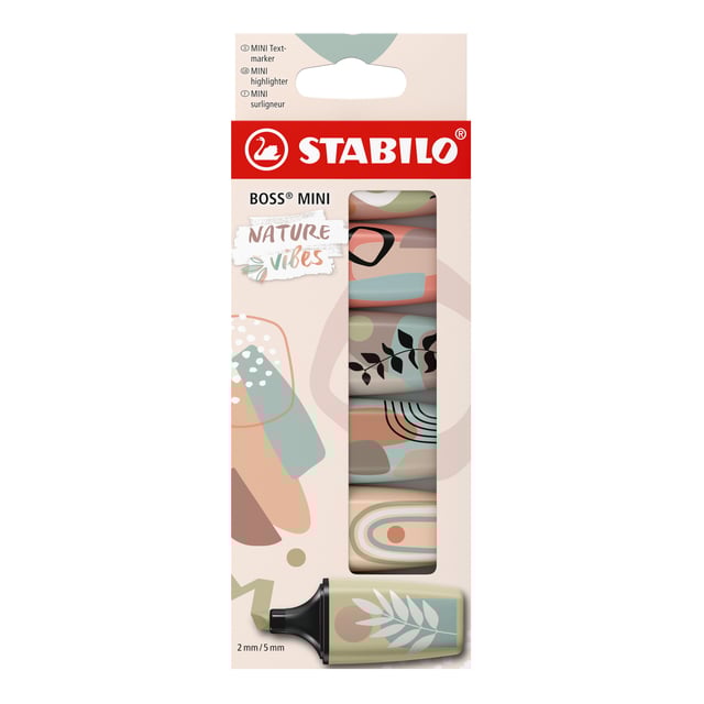 Markeerstift STABILO BOSS naturevibes assorti 6 stuks afbeelding