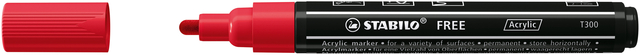 Acrylmarker STABILO Free Acrylic T300 karmijnrood afbeelding