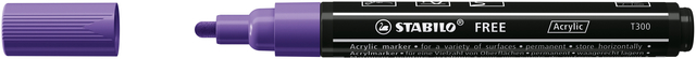 Acrylmarker STABILO Free Acrylic T300 paars afbeelding