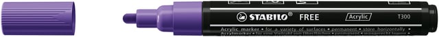 Acrylmarker STABILO Free Acrylic T300 paars afbeelding