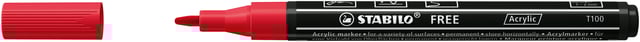 Acrylmarker STABILO Free Acrylic T100 karmijnrood afbeelding