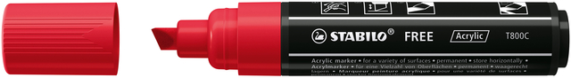 Acrylmarker STABILO Free Acrylic T800C karmijnrood afbeelding