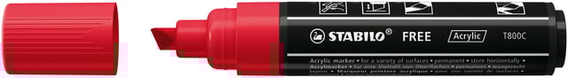 Acrylmarker STABILO Free Acrylic T800C karmijnrood afbeelding