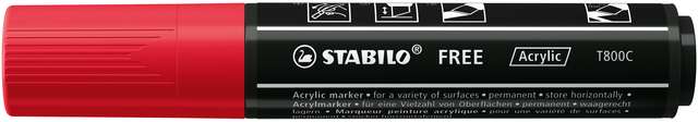 Acrylmarker STABILO  Free Acrylic T800C karmijnrood — Foto 2 van 2