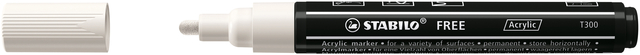 Acrylmarker STABILO Free Acrylic T300 wit afbeelding