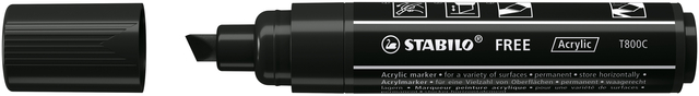Acrylmarker STABILO Free Acrylic T800C zwart afbeelding