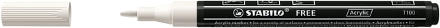 Acrylmarker STABILO Free Acrylic T100 wit afbeelding