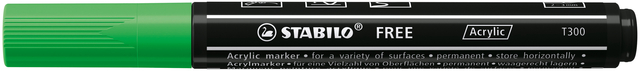 Acrylmarker STABILO  Free Acrylic T300 bladgroen — Foto 2 van 2