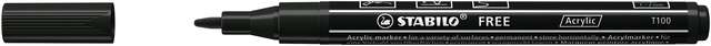 Acrylmarker STABILO Free Acrylic T100 zwart afbeelding