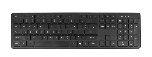 Toetsenbord Quantore Qwerty draadloos USB-A adapter zwart afbeelding