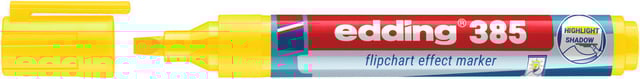Viltstift edding 385 flipover penseelpunt geel afbeelding