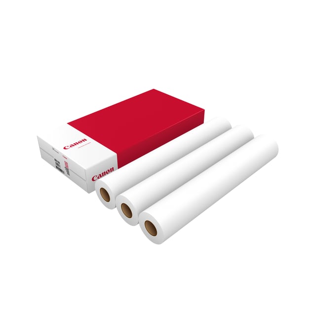 Inkjetpapier Canon 610mmx50m 75gr standaard 3 rollen afbeelding