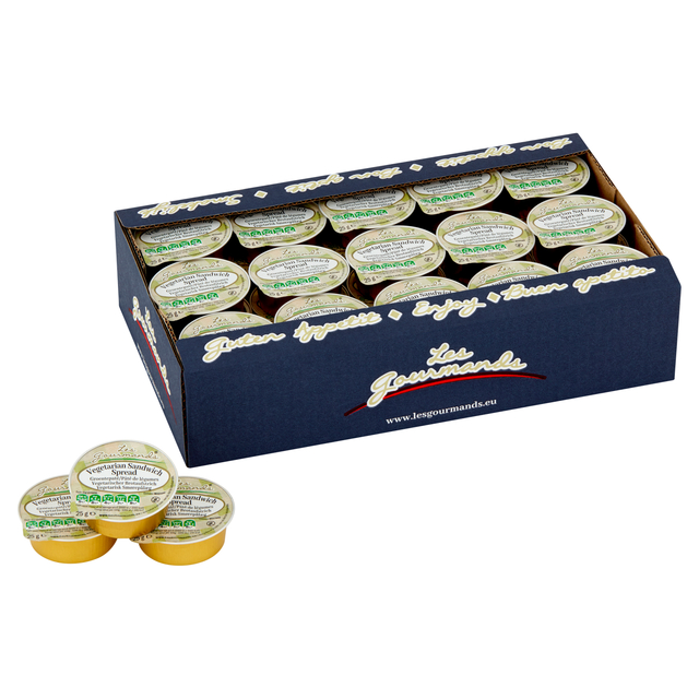 Sandwich spread Les Gourmands vega 45x25 gram cupjes afbeelding