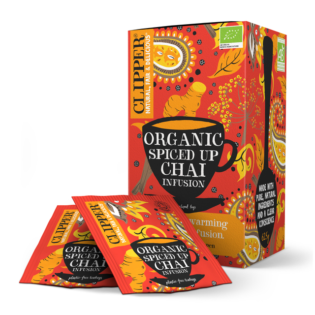 Thee Clipper spiced up chai bio 25 zakjes afbeelding