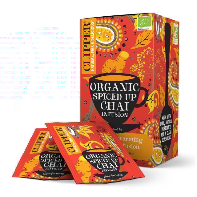 Thee Clipper spiced up chai bio 25 zakjes afbeelding