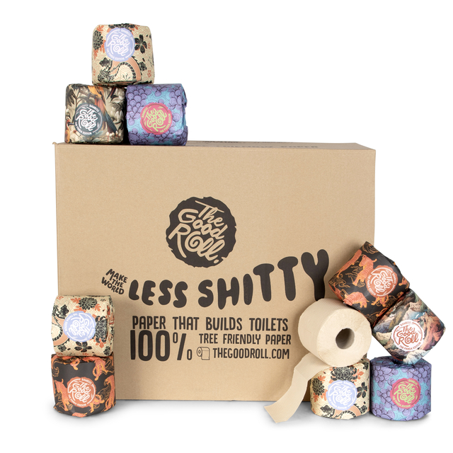 Toiletpapier The Good Roll The Panda Edition bamboe 2-laags 24x300 vel naturel afbeelding