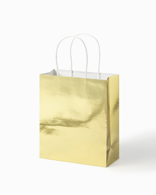 Cadeautas Folia goud kraft 18x21x8cm 7 stuks — Foto 2 van 2