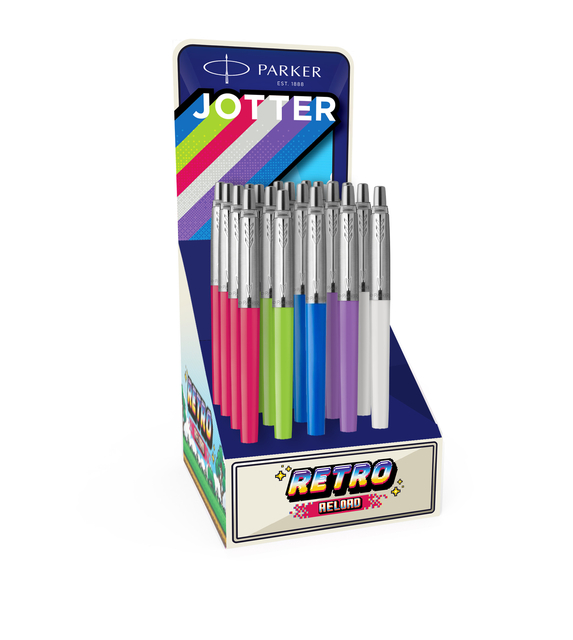 Balpen Parker Jotter Original Reload Retro 90&apos;s assorti CT medium afbeelding