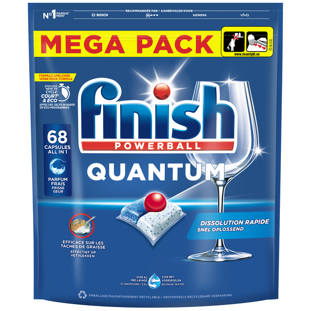 Vaatwastabletten Finish Quantum Regular 68 stuks afbeelding